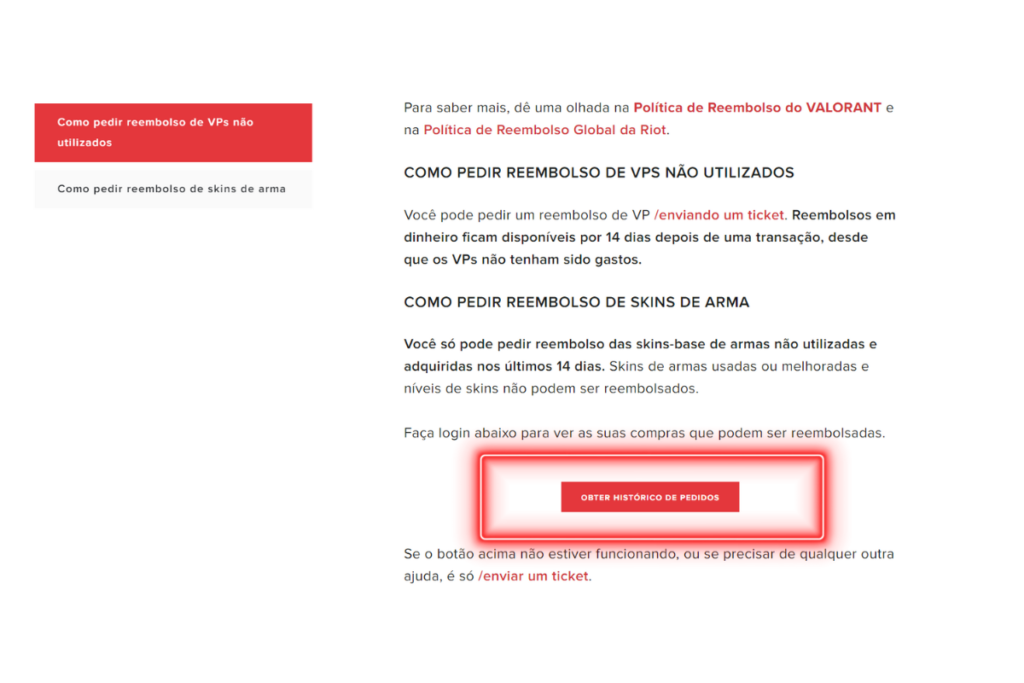 Como pedir reembolso no VALORANT